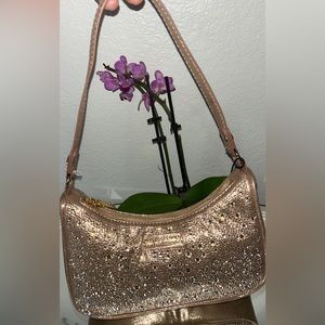 Steve madden gold Bpauli Embellished Studded Satchel - Gold